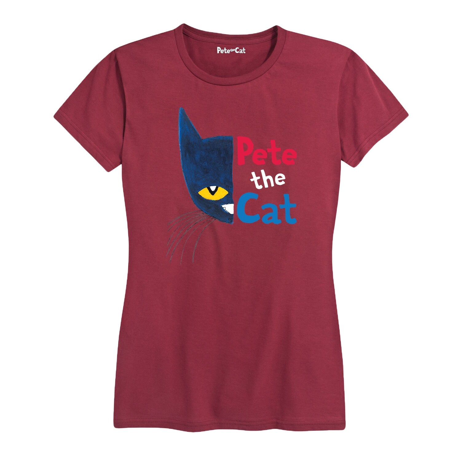 Shop Pete The Cat Half Face W Text Women S Short Sleeve Classic