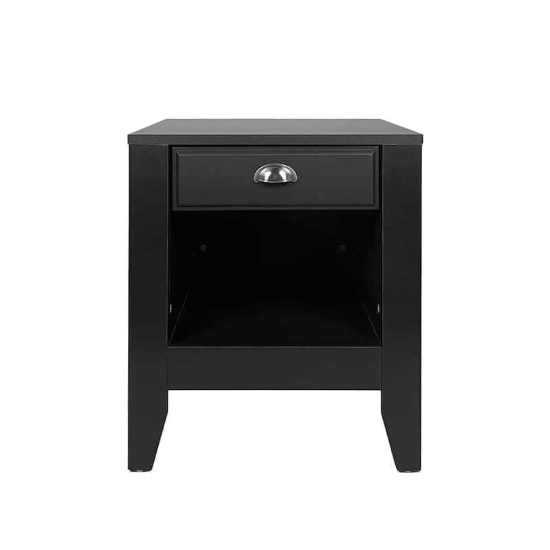 Foisy Faux Wood Nightstand with Drawer by Christopher Knight Home
