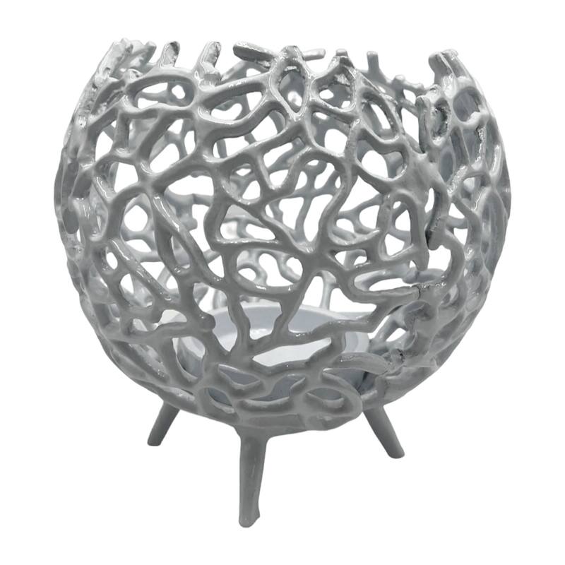 Decorative Handmade Aluminum Round Votive Candle holder Set of 2