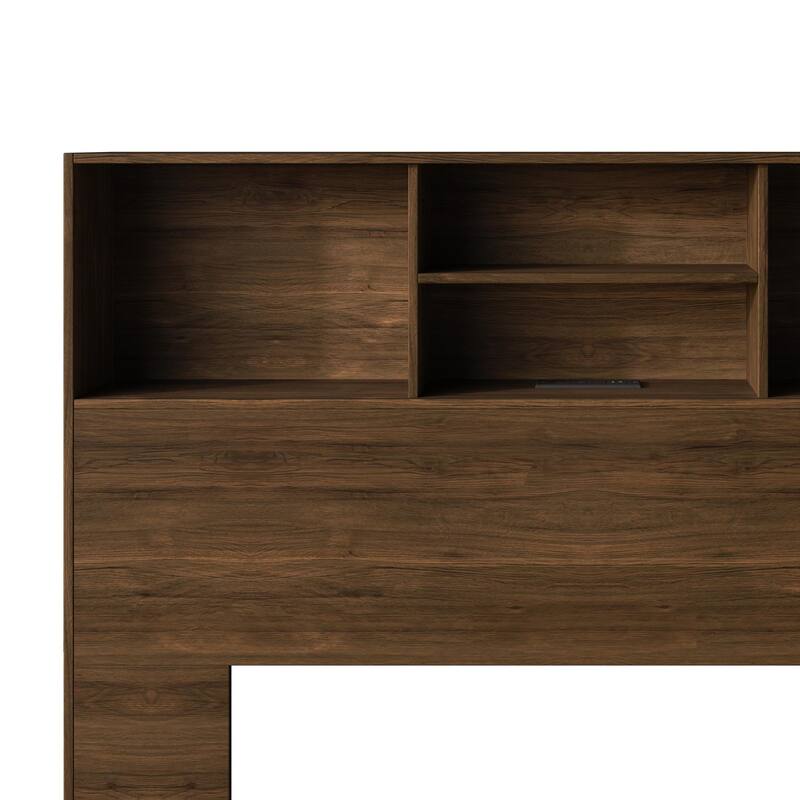 Clayfell Pomona Freestanding Storage Headboard with Shelving