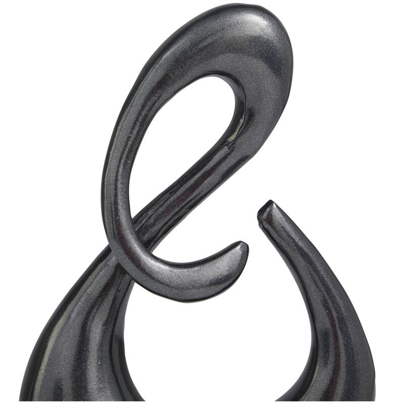 Contemporary Aluminum Metal Swirl Abstract Sculpture - Dark Gray or Gold