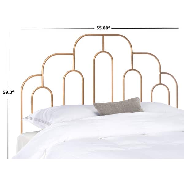 dimension image slide 4 of 8, SAFAVIEH Paloma Metal Retro Headboard