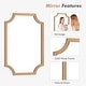 preview thumbnail 17 of 17, Full Scalloped Corners Arch Square Mirror