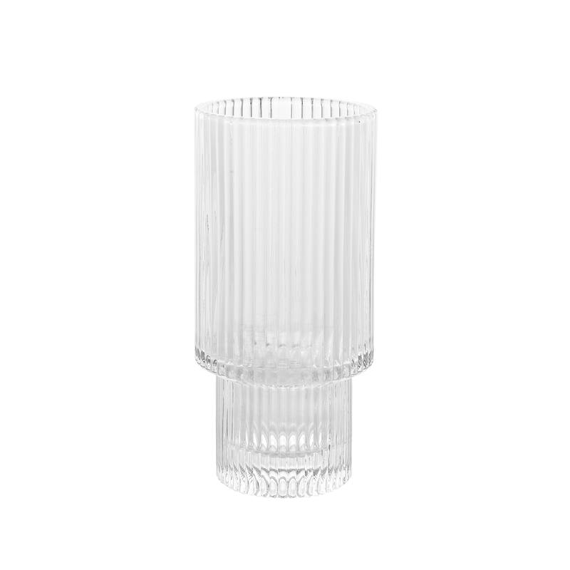 American Atelier Vintage Ribbed Fluted Glasses Set of 4