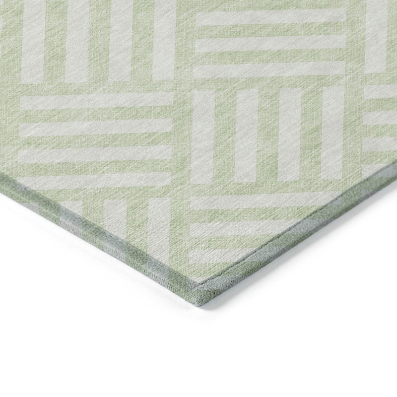 HomeRoots Geometric Transitional Rectangle Outdoor Rug