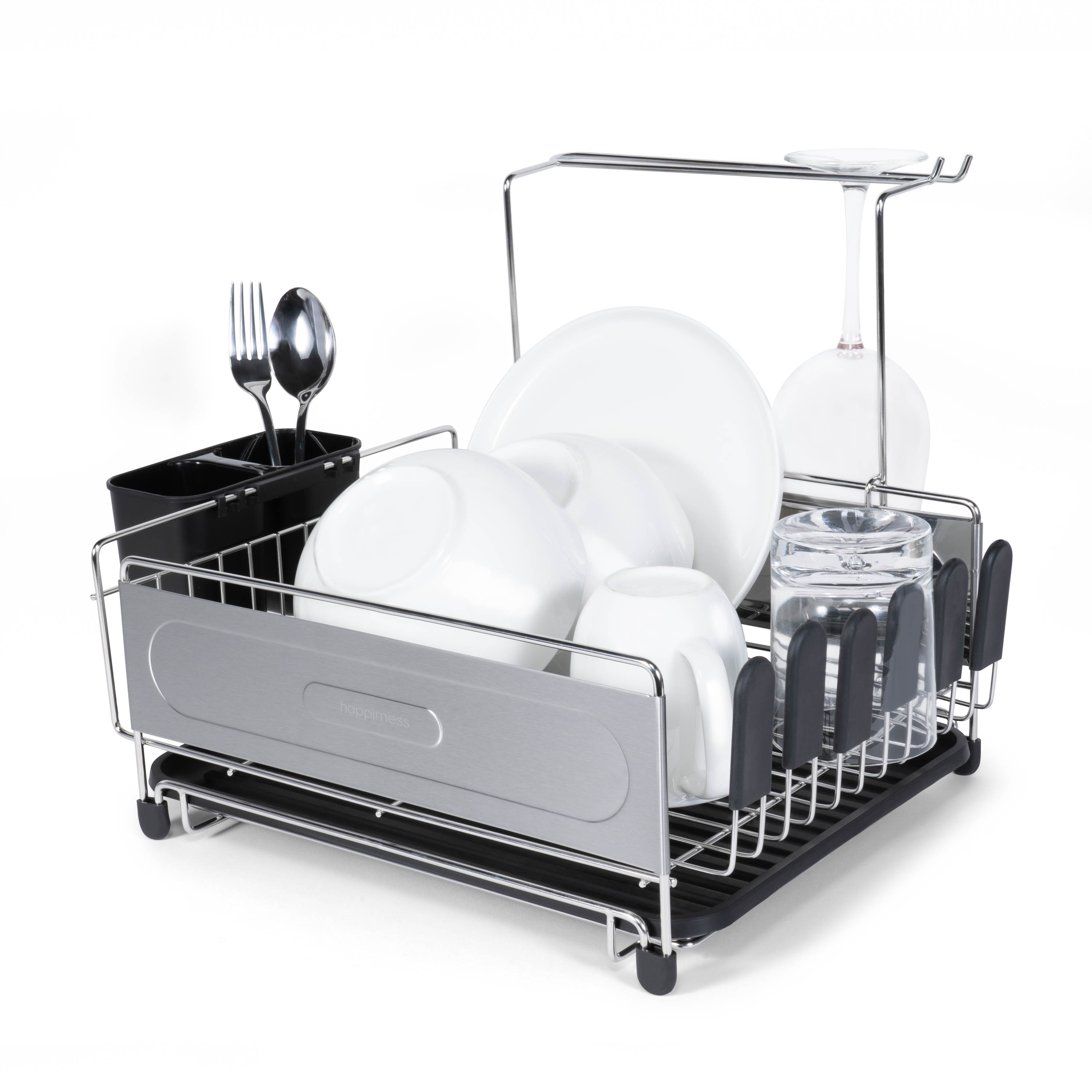 JASIWAY Roll Up Dish Drying Rack, Expandable 304 Stainless Steel Portable  Drainer for Kitchen Sink Counter, Foldable Over The Sink Cover with