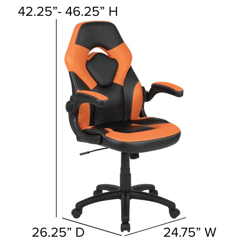 High Back Racing Style Ergonomic Gaming Chair with Flip-Up Arms