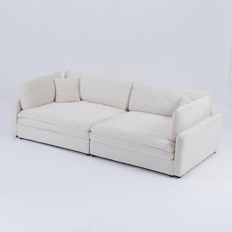 112" Corduroy Upholstered Sofa
