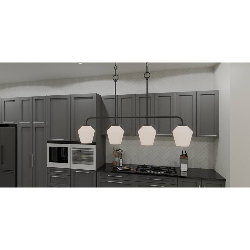 Nielson 4-Light Matte Black Island Light