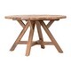 preview thumbnail 1 of 4, Maddox Round Indoor-Outdoor Teak Dining Table with Pedestal Base, 51-inch Diameter