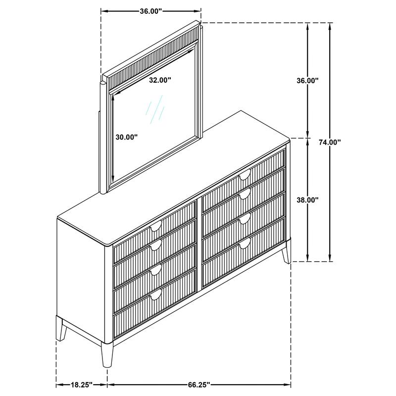 Brookmead Transitional 8-drawer Dresser Black