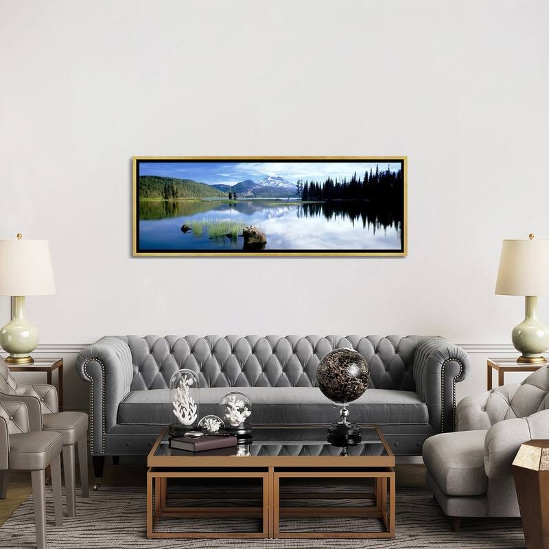 iCanvas "Cascade Mountains, Oregon, USA" by Panoramic Images Framed Canvas Print
