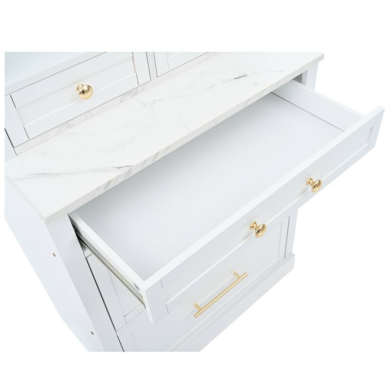 Modern 83.7inch High Kitchen Pantry,Freestanding Tall Kitchen Hutch