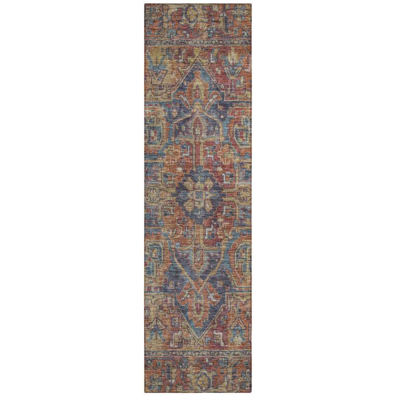Machine Washable Indoor/ Outdoor Traditional Persian Chantille Rug