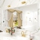 preview thumbnail 171 of 192, KIOTEE Modern Metal Frame Wall Mounted Bathroom Vanity Mirror with 5-year warranty 60x28 - White