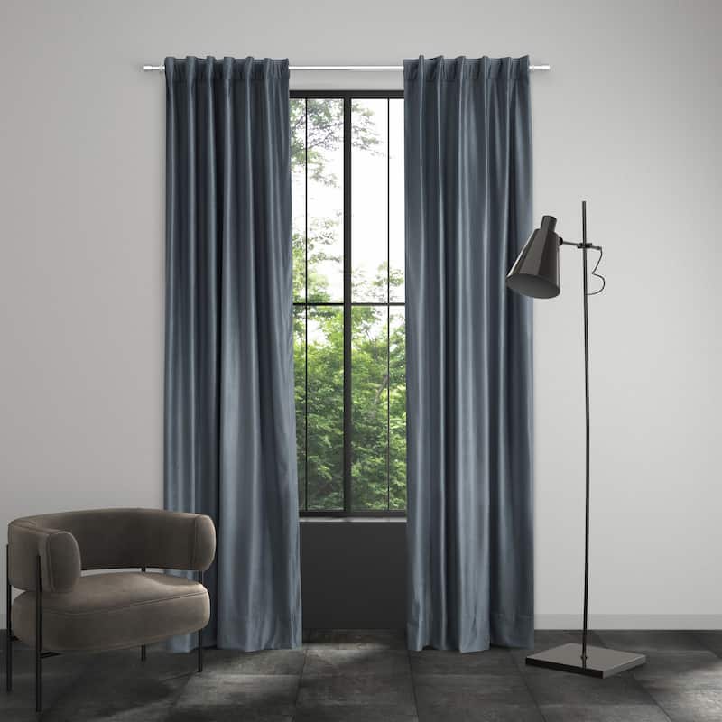 Valencia Window Panel Pair - Steel Blue