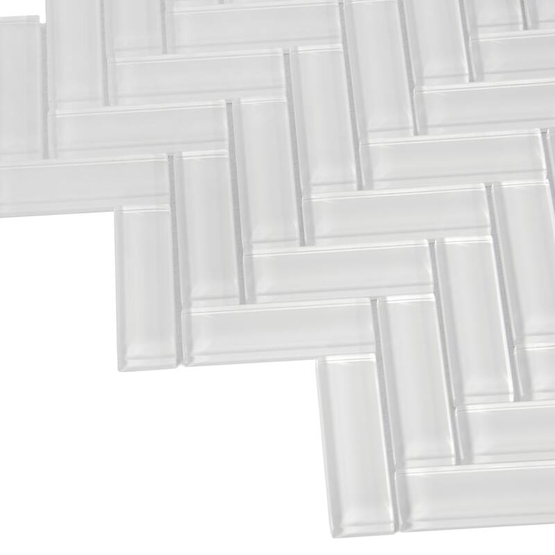 Apollo tile 11" x 13" Colorway Glossy White Glass Tile (4.81 sq ft/case) - 5 Pack