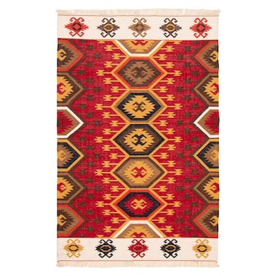 Ankara FW Red Kilim 5'1" x 8'0" - 5'1 x 8'0