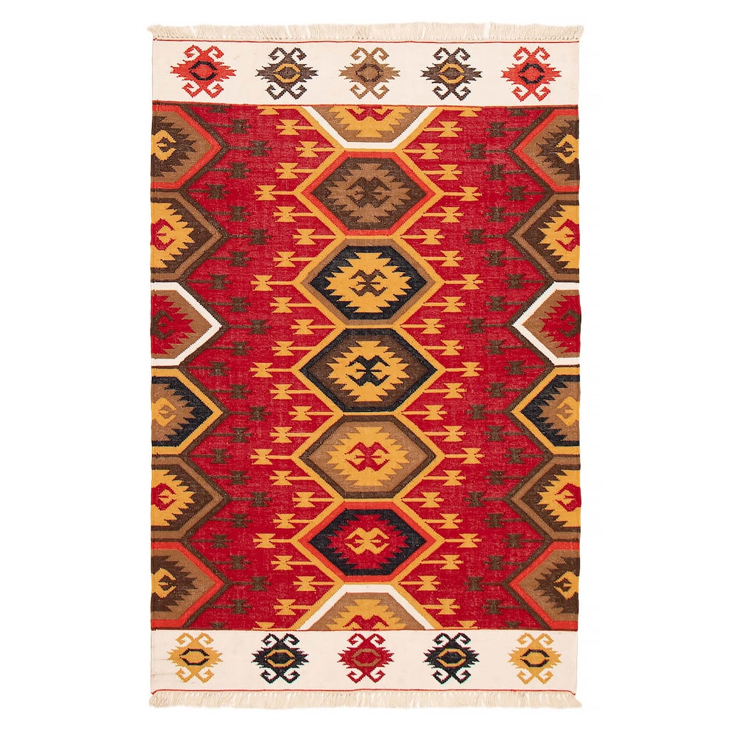 Ankara FW Red Kilim 5'1" x 8'0" - 5'1 x 8'0