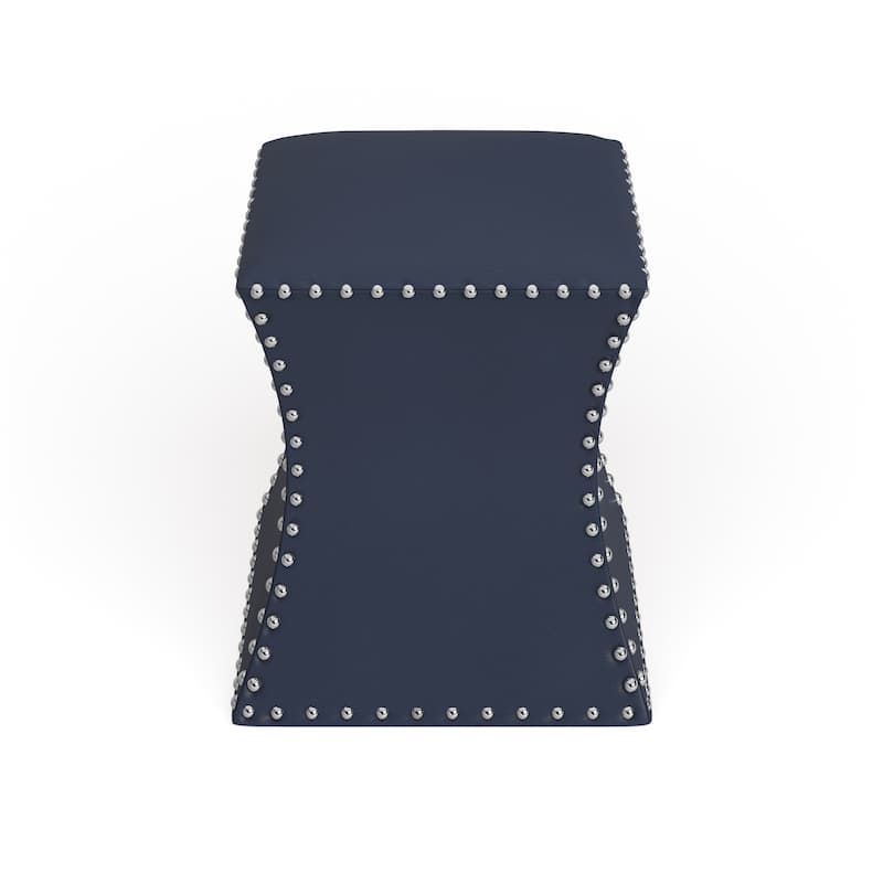 Faux Leather Ottoman