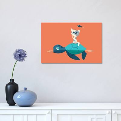 iCanvas "Cat And Turtle" by Jay Fleck Canvas Print