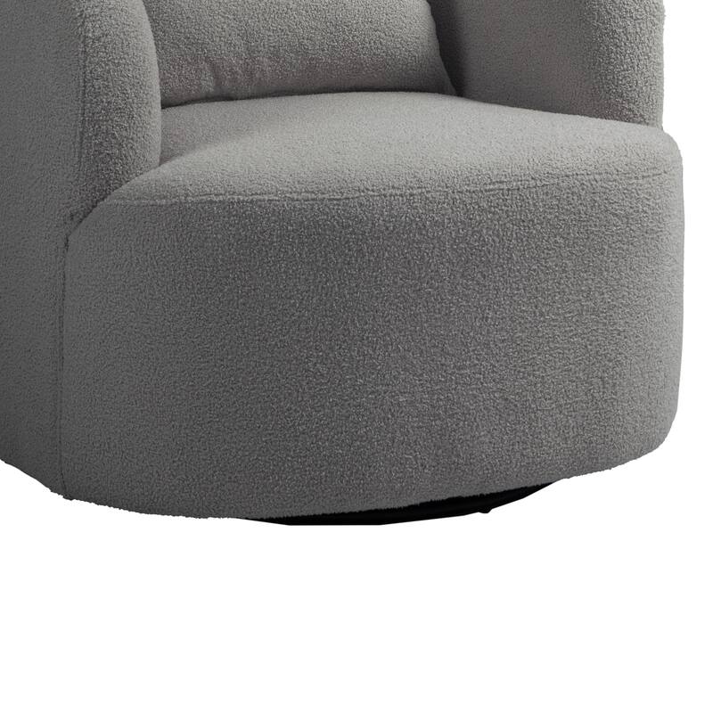 Single Accent Chair Teddy Swivel Barrel Chairs
