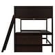 preview thumbnail 22 of 43, Multi-Functional Full Size Loft Bed with U-shaped Under Bed Desk, Bookshelves, Guardrails and Ladder for Small Spaces