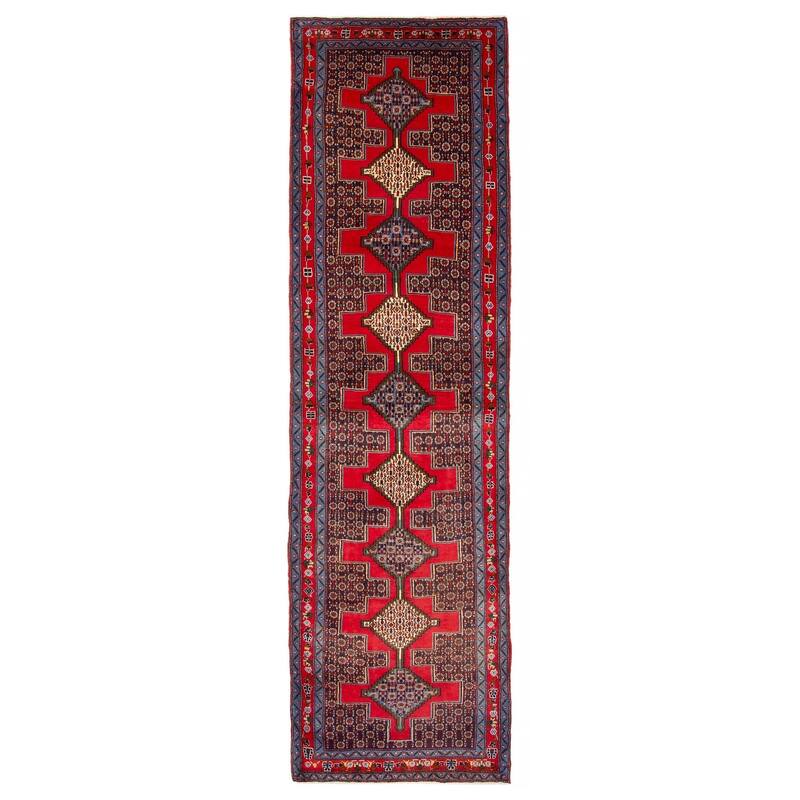 ECARPETGALLERY Hand-knotted Kayseri Red Wool Rug - 3' x 10' 5" - Red - 3' x 10' 5" - Runner