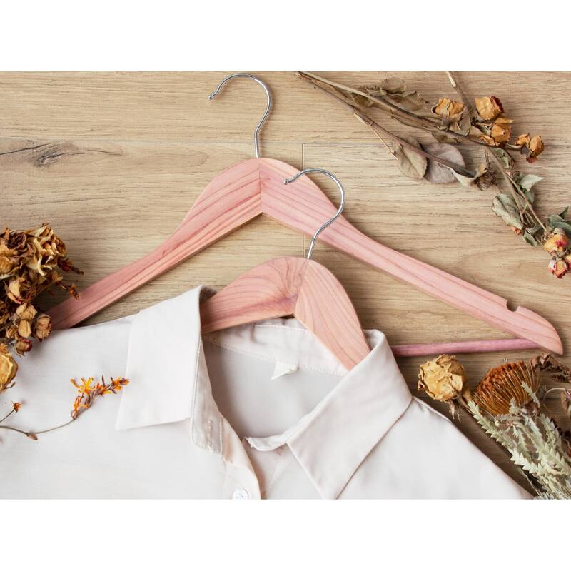 Cedar Wood Clothes Hanger, Wooden Coat Hangers for Shirts, Jackets, Pants, Suits, Sweaters