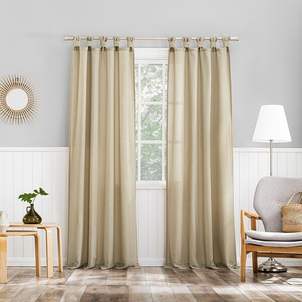 No. 918 Hathaway Twist Tab Semi-Sheer Tab Top Curtain Panel