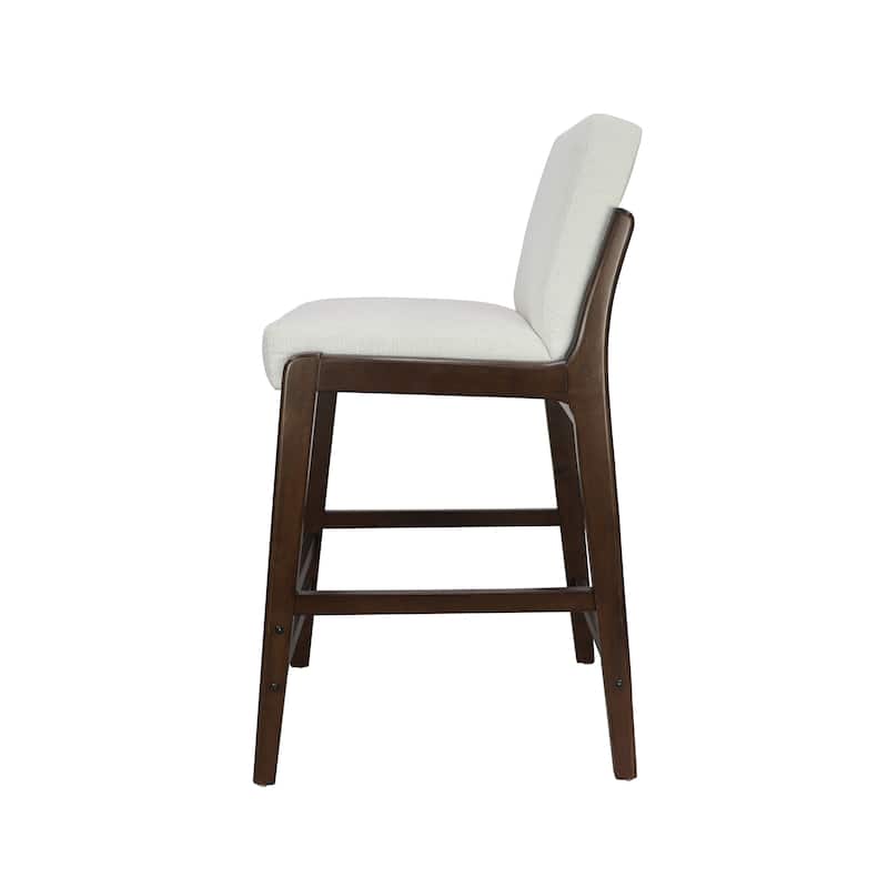 Christopher Knight Home - Eli Classic Wooden Upholstered Bar Stool with Padded Seat and Backrest