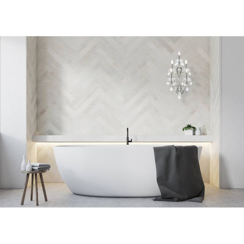 Fleur Illumination Collection Wall Sconce D:12in H:29.5in E:11.5in Lt:5 Chrome Finish