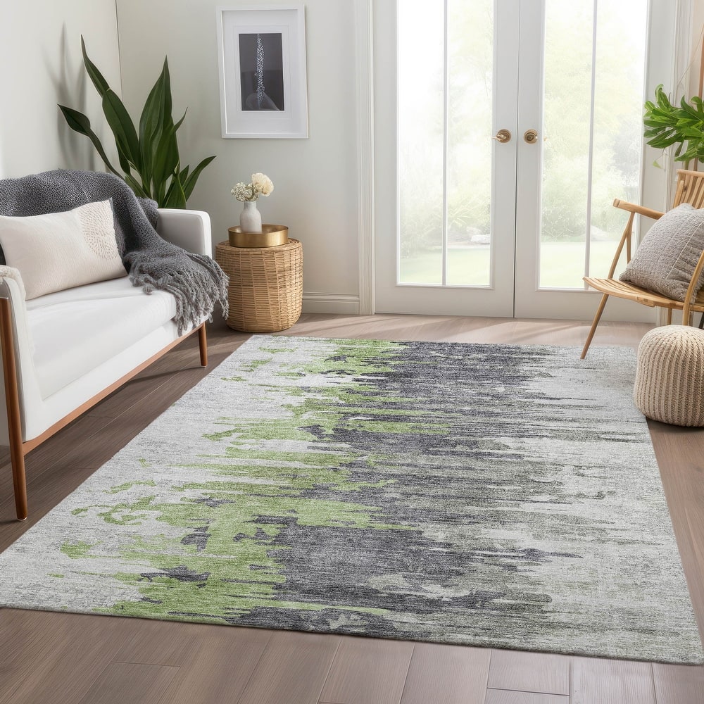 Machine Washable Indoor/ Outdoor Chantille Modern Ombre Rug