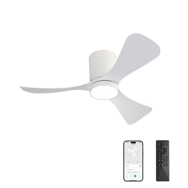 MLiAN 42 inch 3 ABS Blades Smart LED Ceiling Fan with Remote...