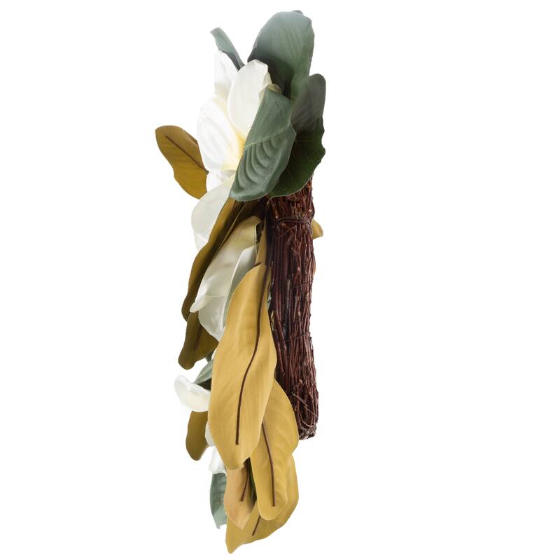 Pure Garden 24-Inch Artificial Magnolia Wreath