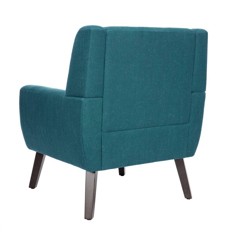 Tufted Wingback Accent Chairs Linen/Faux Leather/Velvet Armchairs Set of 2