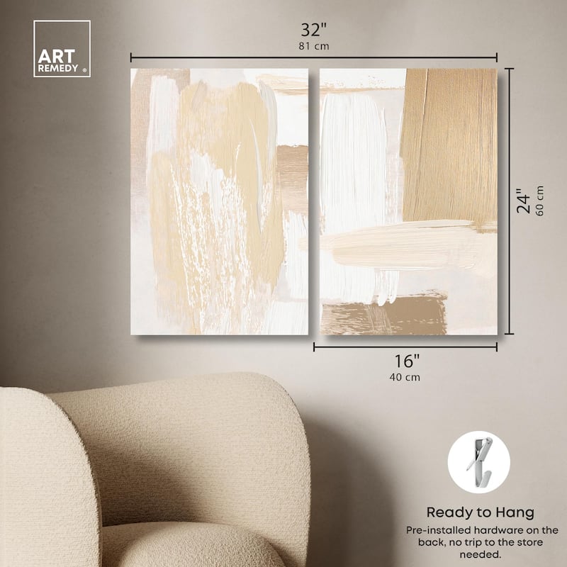 Tactile Textures II Canvas Set of 2 by Art Remedy, Gallery Wrapped