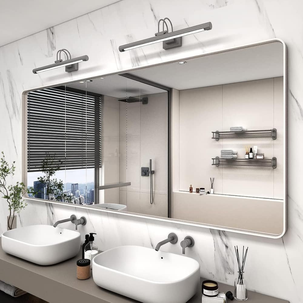 Aluminum alloy Framed Tempered Glass Wall Decor Vanity Bathroom Mirror