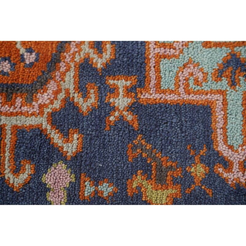 Blue Heriz Serapi Oriental Runner Rug Handmade Wool Carpet - 2'8" x 8'3"