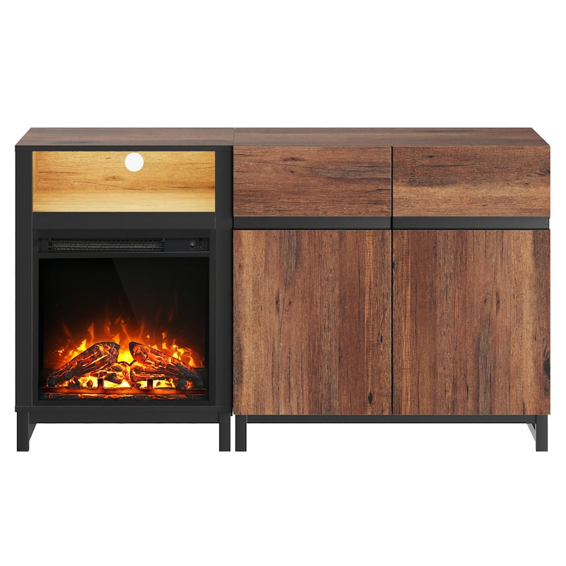 WAMPAT Fireplace TV Stand for TVs up to 60 inch