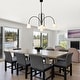 preview thumbnail 4 of 8, Bella Depot 40" 6-Light Black Metal Chandelier Adjustable Pendant Light for Dining Room Bedroom