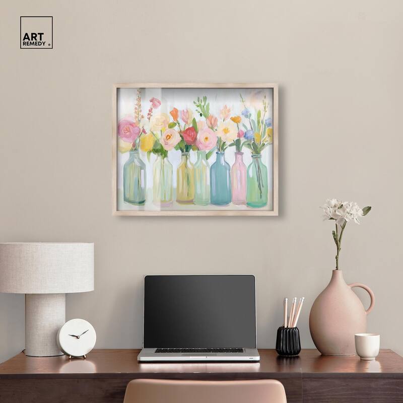 Bottled Blooms Shadowbox by Art Remedy
