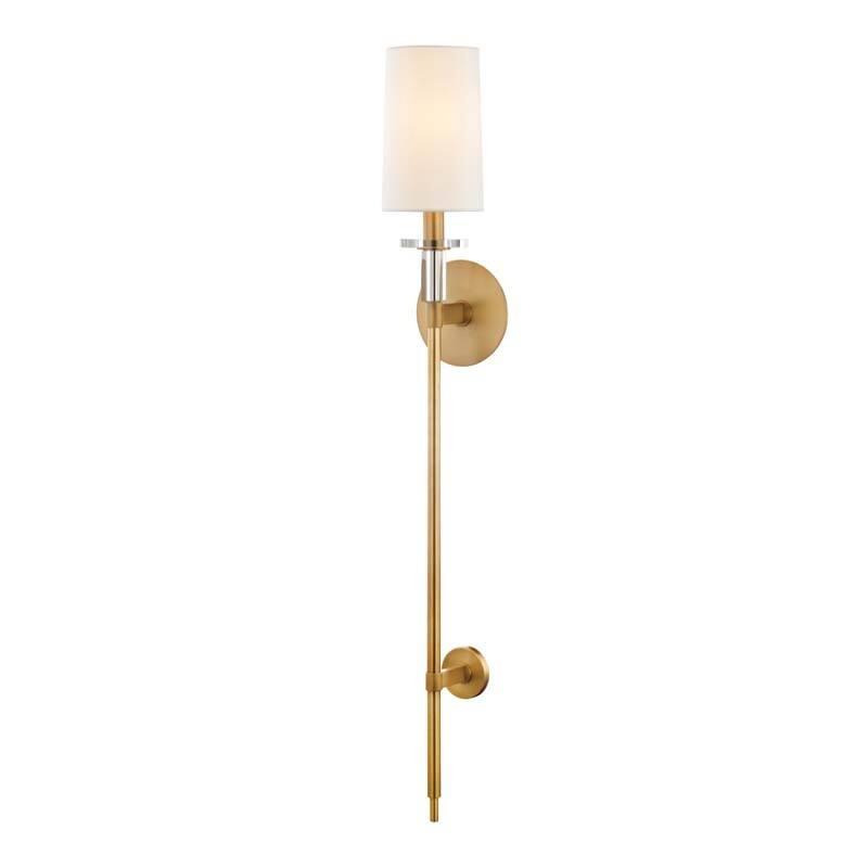 Hudson Valley Lighting Amherst Single Light 37" Tall Wall Sconce - Aged Brass
