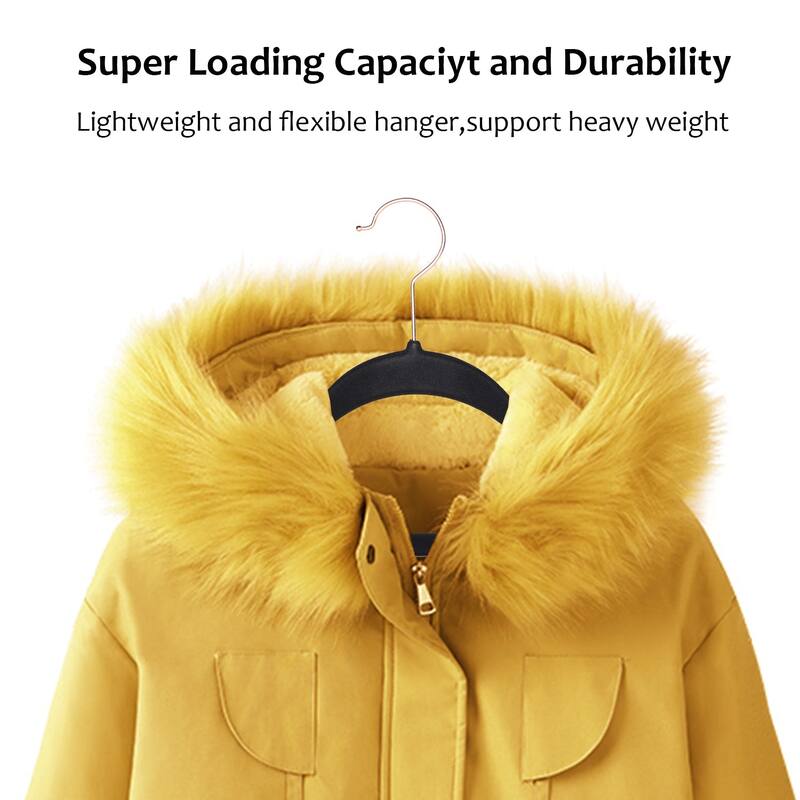 100 Pack Hanger Sets Heavy Duty Velvet Hangers Non Slip &Ultra Thin, Six Colors Option Clothes Hangers