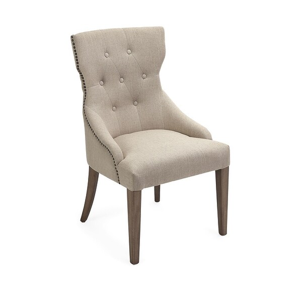 IMAX Home 60211 Monica 25" Wide Foam, Leather, Wood Occasional Chair - Beige