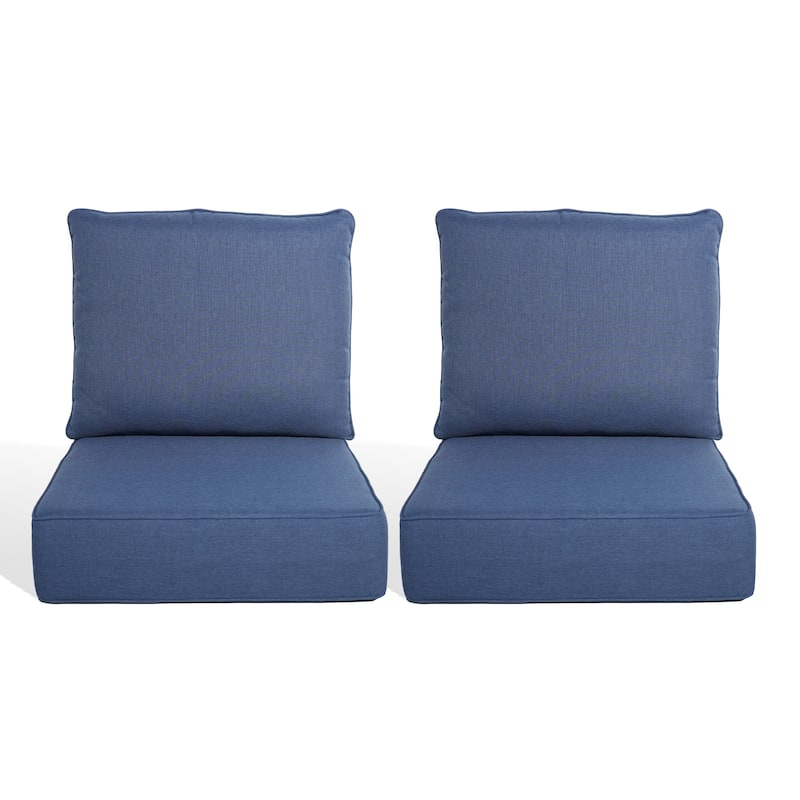 Pocassy 22"x24"x6" Inch Thick Cushions Pillows Indoor Outdoor Cushion 4 Set - Blue Cushion