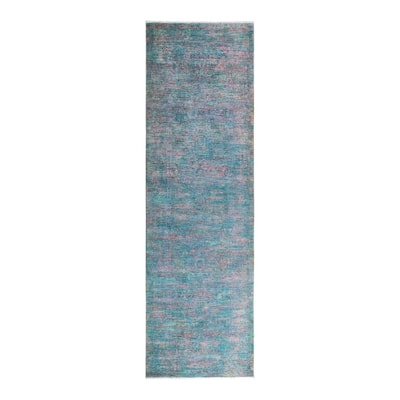 Vibrance, One-of-a-Kind Hand-Knotted Runner Rug - Multi, 3' 1" x 10' 7" - 3' 1" x 10' 7"