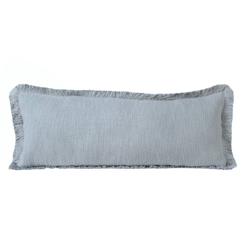 Sevita Solid Cotton Fringe Throw Pillow
