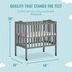 preview thumbnail 3 of 3, Dream On Me , 2 In 1 Lightweight Portable Cribs - Steel Grey
