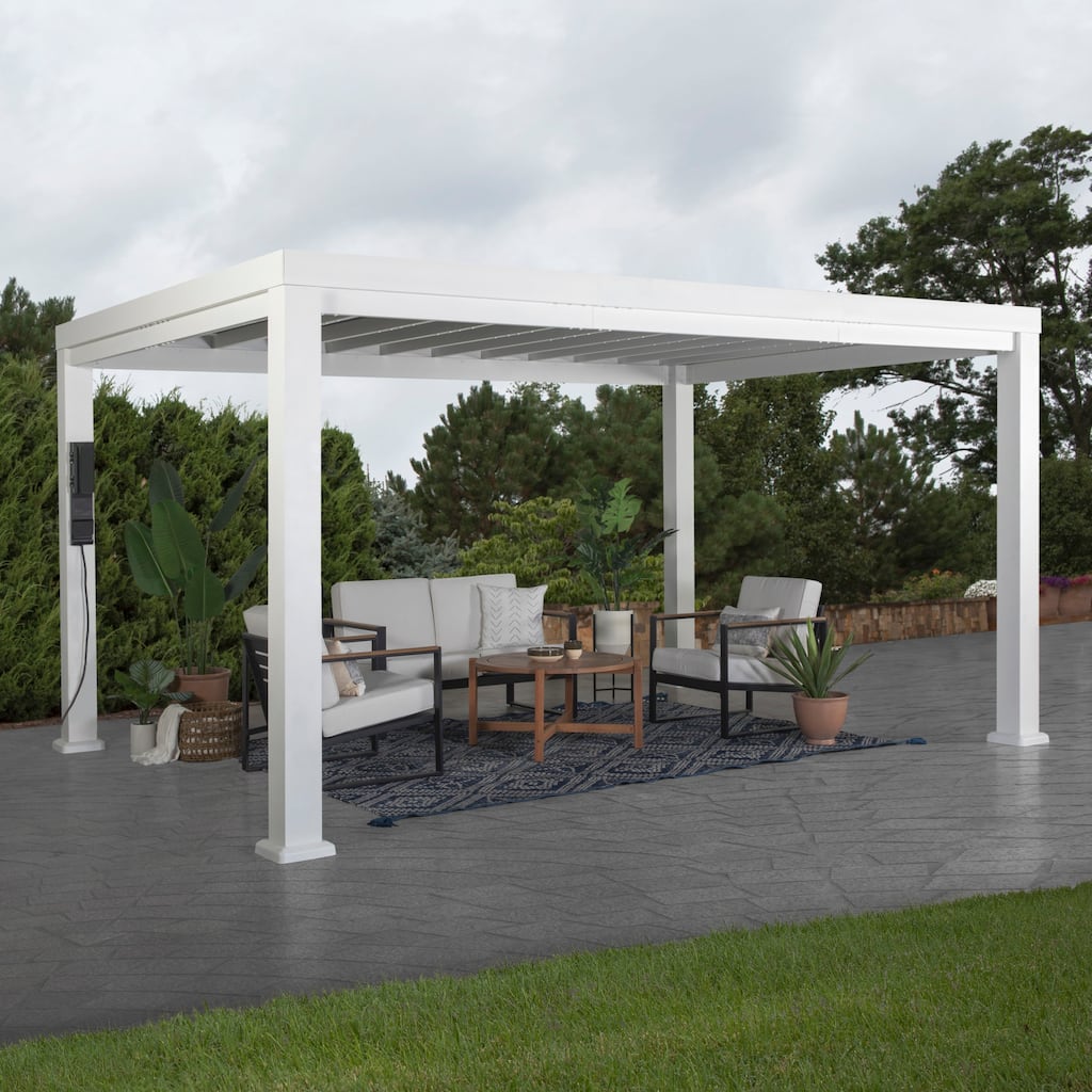 Backyard Discovery Windham 14x10' Galvanized Steel Pergola with Canopy